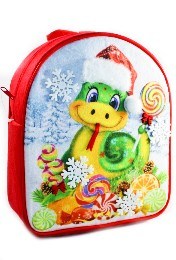 Купить сладкие новогодние подарки в мешочках или рюкзаках в год Змеи