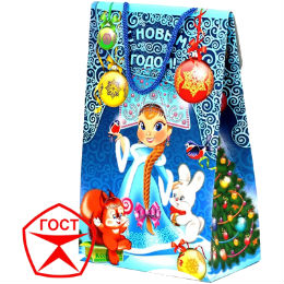 Детский подарок на Новый Год  в картонной упаковке весом 600 грамм по цене 588 руб