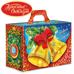 Сладкий подарок на Новый Год  в картонной упаковке весом 1000 грамм по цене 786 руб