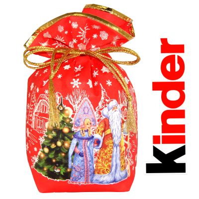 Сладкий новогодний подарок в мешочке весом 1000 грамм по цене 934 руб в Кирове