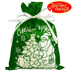Сладкий новогодний подарок  в мягкой упаковке весом 1000 грамм по цене 786 руб