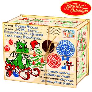 Сладкий подарок на Новый Год в премиальной упаковке весом 700 грамм по цене 810 руб с символом 2024 года в Кирове