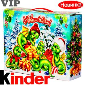 Детский подарок на Новый Год в картонной упаковке весом 1200 грамм по цене 1245 руб в Кирове