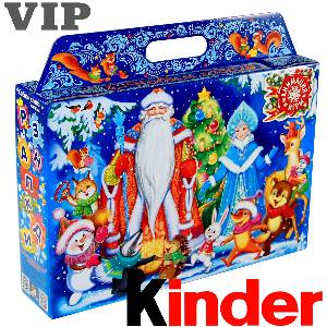 Детский новогодний подарок в картонной упаковке весом 1500 грамм по цене 1616 руб в Кирове