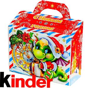 Детский новогодний подарок  в картонной упаковке весом 360 грамм по цене 882 руб с символом 2024 года в Кирове