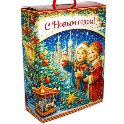 Сладкий подарок на Новый Год в картонной упаковке весом 5000 грамм в Кирове