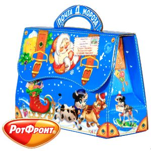 Детский новогодний подарок  в картонной упаковке весом 600 грамм по цене 471 руб