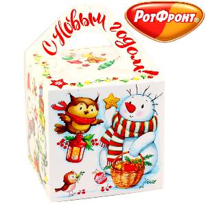 Сладкий подарок на Новый Год в картонной упаковке весом 600 грамм по цене 415 руб в Кирове