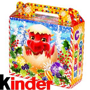 Детский новогодний подарок в картонной упаковке весом 650 грамм по цене 581 руб в Кирове