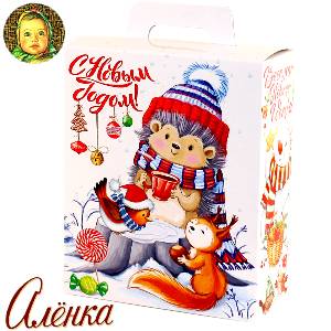 Сладкий подарок на Новый Год в картонной упаковке весом 750 грамм по цене 596 руб в Кирове