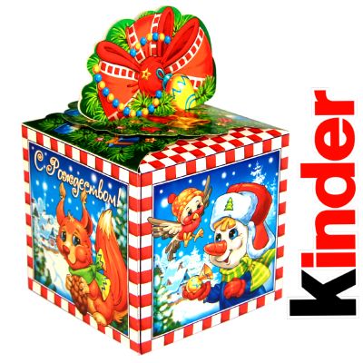 Сладкий новогодний подарок в картонной упаковке весом 800 грамм по цене 720 руб в Кирове