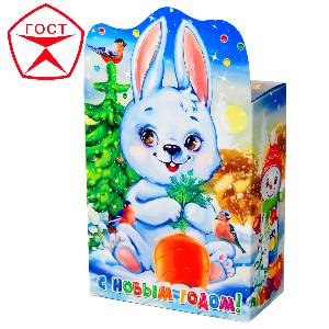 Детский новогодний подарок  в картонной упаковке весом 950 грамм по цене 842 руб