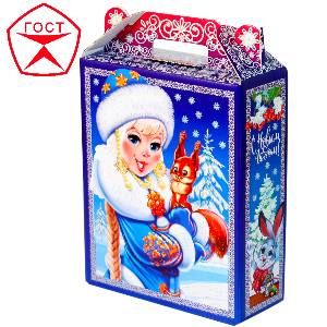 Детский подарок на Новый Год в картонной упаковке весом 950 грамм по цене 843 руб в Кирове