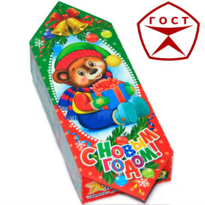 Детский новогодний подарок в картонной упаковке весом 600 грамм по цене 570 руб в Кирове