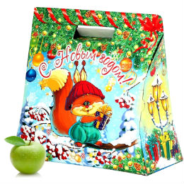 Детский подарок на Новый Год  в картонной упаковке весом 550 грамм по цене 527 руб